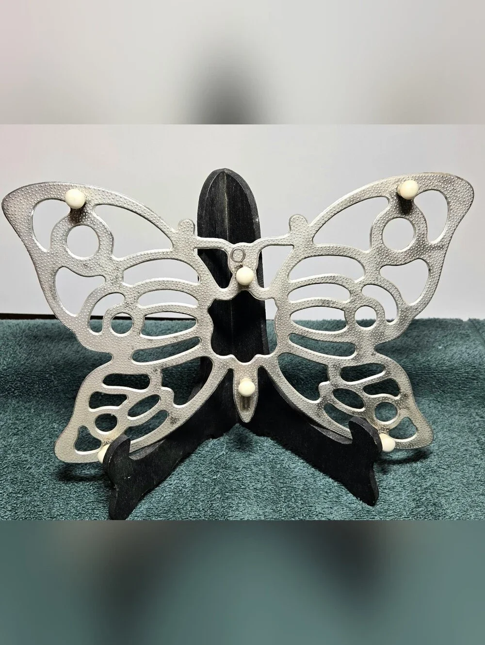 Vintage Leonard Silverplate Italy Butterfly Trivet